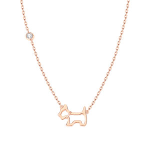 AGATHA | French Luxury Openwork Dog Necklace Sterling Silver