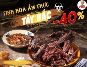 Thịt Heo Gác Bếp SAPA Chuẩn Tây Bắc 1KG (Kèm Chẩm Chéo) Thịt Lợn Đen Gác Bếp Sấy Khô Mường Then Ngọt Thơm Bao Chuẩn Vị Gia Truyền