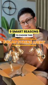 7m/10m/15m/20m LED Solar Lights String Outdoor Light Waterproof ST38 Warm Light Bulb Patio Fairy Lights for Outside Garden Wedding Party Decor