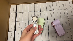 X688 Ultra-Mini Portable Palm-Sized Pocket Turbo Fan USB Rechargeable LED Display 100 Speed ​​Settings Powerful Airflow