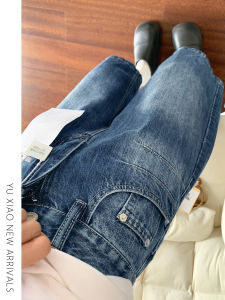 YUXIAO | Vintage American Style Denim Capri Pants