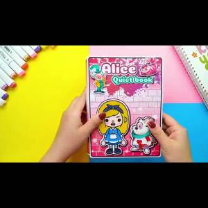 Đồ chơi giấy ngồi nhà búp bê đồ chơi giấy Tocaboca công chúa thỏ Alice h27