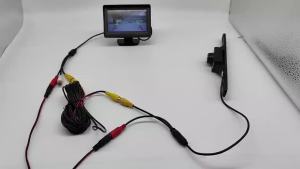 Bileeko 7LED IR License Plate Camera - 4.3inch HD Monitor Rearview Reverse Parking Kit For Pickup/Van/RV