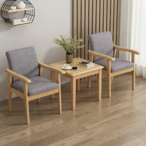 Elderly Friendly Nordic Style Wooden Single Sofa Chair