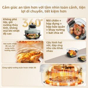 Dreame | Máy Chiên Không Dầu Dung Lượng Lớn Có Lớp Lót Kính Dùng Trong Nhà