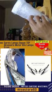 Garnis Lampu Depan TGP Aksesoris Motor Alis Lampu Krom Abu Beat FI Esp New 2020