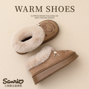 Dép Đi Trong Nhà KT Cat Cotton Mùa Đông Đế Dày Lót Lông Cừu Có Gót Thoải Mái Dễ Chịu Cho Nữ Dép Bông Lót Lông Cừu KT Cat