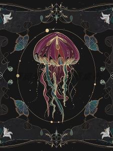 Tấm Trải Bàn Tarot MiaoXian Water Mother Tower Luo Tấm Lót Bàn Tấm Lót Bảo Vệ Tấm Lót Bằng Vải Nhung Cho Trò Chơi Tarot