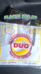 Kantong Plastik Duo Lebar 28 Kresek Packing 100 pcs