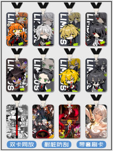 Double-Sided Plastic Card Holder with Lanyard for IC Cards Bus Passes And Work Badges Hard Shell Card Case Business Supplies