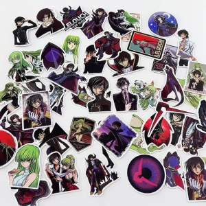 Bandai | 1 Pack Anime Sticker CODE GEASS Lelouch of the Rebellion Action Figures C.C. Character Model Decorative Supplies Gift Toy