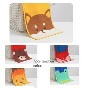 3/5pc Cartoon Print Childrens Face Towel Cotton Baby Bath Towel Household Skin-Friendly Face Towel Shower Products Baby Stuff