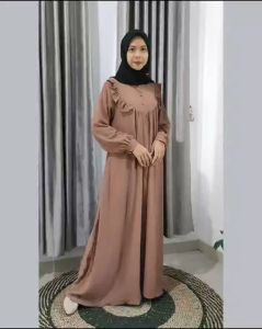 Gamis Kondangan Elegant Crinkle Airflow | Maudya Crinkle Premium | Dress Fashion Wanita Simpel