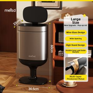 MEISD | Easy-access Elegant Large-capacity Luxury Covered Home Trash Bin