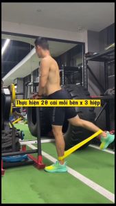 Dây cao su kháng lực tập chân mông đùi khi đá banh tập gym