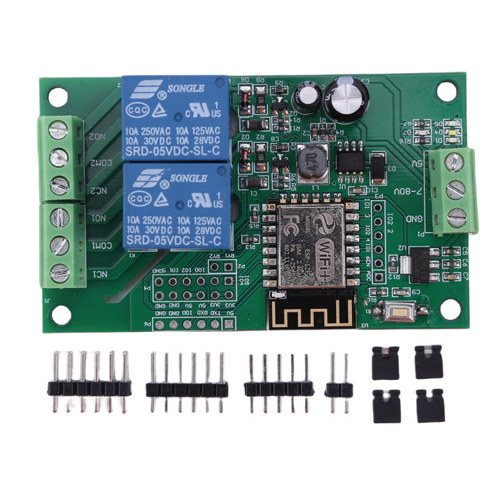 ESP8266 WIFI Relay Module Dual Channel Switch Controller Board DC 5V ...