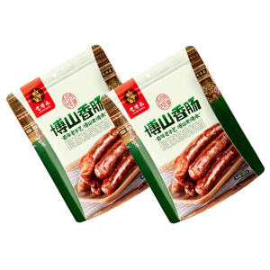 Shandong Special Product Boshan Pure Meat Five Flower Dried Sausage Two Bags 400g No Starch Ready to Eat Snack Pork Sausage