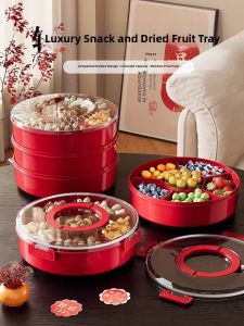 New Year Snack Storage Plate Rotating