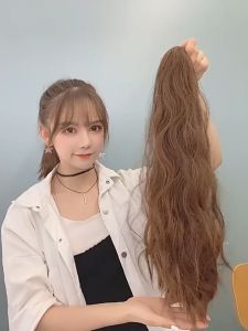 Synthetic Ponytail Long Water Wave Claw Clip On Ponytail Hair Extension Hair Hairpiece for Women