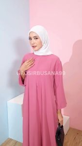 Gamis Crinkle Airflow Jumbo Gamis Lengan 3/4 Daster Murah Kekinian