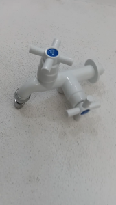 [ FERRUM ] Kran Cabang Keran Air Double Keran Shower PVC Solvex Kemudi