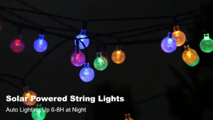 ☀️Life Core☀️ 8 Modes 30/50/100 LED Solar Fairy String Light Crystal Ball Bubble Lamp Party Decoration Waterproof Light Outdoor Garden Lawn Solar Light Raya