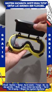 HASSTON Kacamata Safety Buka Tutup Untuk Las Gerinda Bor