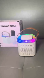 Loa Bluetooth Mini Karaoke Y1 Kèm Micro ,Âm Thanh Hay,Đèn LED Đổi Màu,Kết Nối Không Dây