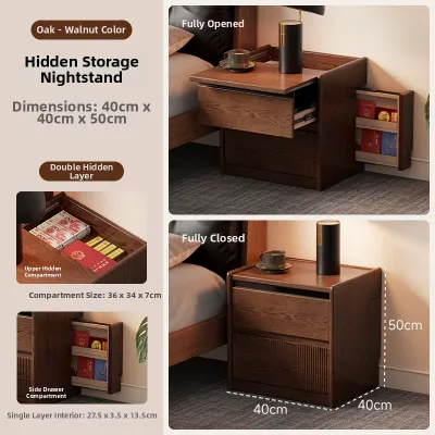 DONGMU | Luxury Hidden Storage Cabinet Nightstand