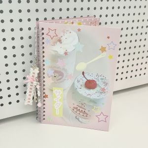 A5 Original Color Page Handmade Notebook Spiral Binding Double-Sided Release Material Display Sticker Book Journal Planner