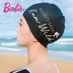 Barbie Silicone Swimming Cap Fashion Print Women Waterproof Not Tight Long Hair Special Ladies Hot Spring Ear Protection Swimming Cap
