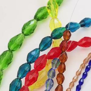 100Pcs/Lot 4x6mm AB Mixed Color Tear Drop Faceted Crystal Glass Beads Pear Shape Loose Crafts for Jewelry Making DIY Needdlework