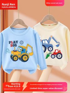 Boys Long Sleeve Cotton T-Shirt Spring Autumn New Style Childrens Clothing Pure Cotton Base Shirt Baby Boy Top Kids Fashion