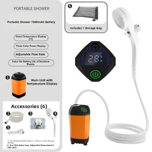 Voca-Joy | Portable Outdoor Shower Self-Priming Pump Hot Water Shower
