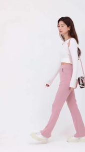 KM Muslimah High Waist Elastic Mini Bootcut Pants [P4404]