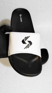 Sandal Slop Pria Keren Liger Logo White Black Sendal Selop Slide