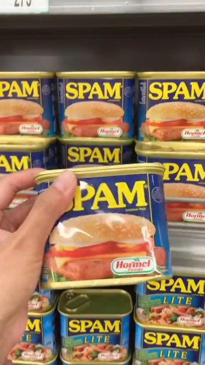 Spam Luncheon Meat Classic 25% Less Sodium & Lite 340g Canned Food