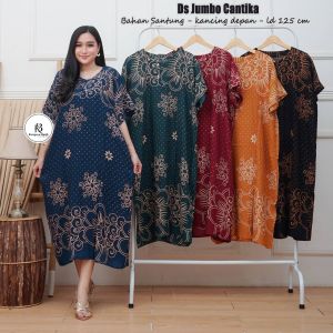 kangeen batik | daster jumbo Ld ±125 motif cantika terbaru bahan rayon santung premium dress abg wanita dewasa cantik mulus adem nyaman baju tidur baju santai gaun malam murah berkualitas harga promo diskon obral grosir batik pekalongan busui kancing