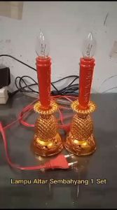 Lampu Altar Sembahyang Lampu Puja 1 Set Model Nanas