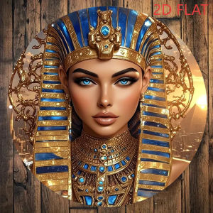 Nefertiti Wall Art Egyptian Metal Sign Vintage 8x8 Inch Frameless Home Bar Decor Gift