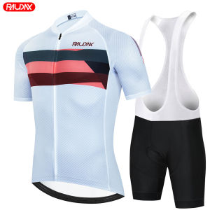 Raudax Men Summer Short Sleeve Cycling Jersey Set MTB Maillot Ropa Ciclismo Bicycle Wear Breathable Cycling Clothing
