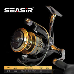 [OFFICIAL] SEASIR DK 1000-7000 Seri Reel Pancing All Metal Full Besi Semua Logam Memutar Gulungan Pancing POWER HANDLE 14 + 1BB 5.2:1/4.7:1 Rasio Gigi Tarikan Maksimal 15Kg Air Asin Murah Berkualitas Ril Pancing Dirancang Di Jepang