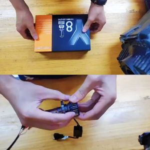 (กรุงเทพฯ พร้อมส่ง) 1คู่ LED ไฟหน้าหลอดไฟ หลอดไฟรถยนต์ LED Y8 H4 ตัวใหม่ ปี2024 คัทออฟ พวงมาลัยขวา (RHD) ของแท้ ขั้ว H4