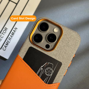 Sanptoch For Magsafe Premium Leather Phone Case For iPhone 16 15 14 13 12 Pro Max Built in Card Slot Back Cover For iPhone 16 Pro Max Luxury Shockproof Protection Casing