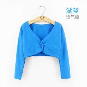 Childrens Ballet Dance Costume Long Sleeve Pure Cotton Warmth Outerwear Princess Style Practice Uniform for Girls