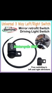 Domino Mini Driving Light Switch Rear View Mirror Installation Universal 3 Way Push On Off On Left/Right Retrofit Switch