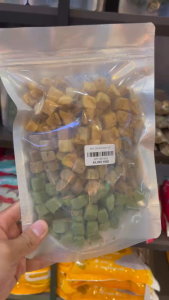 cỏ mèo tiêu búi lông+cá hồi bổ dưỡng+vịt mix lê cho chó mèo -200g