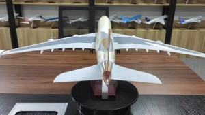 1/160 Large Scale Etihad Airways A380 Diecast Resin Airplane Model Kit with Stand for Aviation Enthusiast Gift or Collection