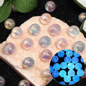 100PCS 8-16mm Acrylic Luminous Beads Loose Beads DIY Bracelet Pen Crafts Jewelry Making Accessories