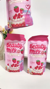 Dear Face Beauty Milk Premium Japanese Collagen Drink | Melon Strawberry Lychee | Skin Glow & Anti-Aging |  100% ORIGINAL Beauty Bean | 10 Sachets